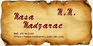 Maša Madžarac vizit kartica